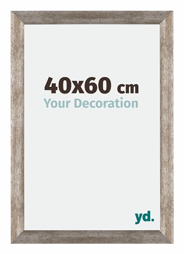 yd. Your Decoration - Bilderrahmen 40x60 cm - Metall Vintage - Billderrahmen aus MDF mit Acrylglas - Antireflex - 40x60 Rahmen - Mura von yd.