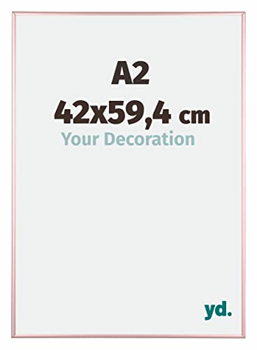yd. Your Decoration - Bilderrahmen DIN A2 42x59,4 cm - Kupfer - Bilderrahmen aus Aluminium mit Acrylglas - Antireflex - DIN A2 42x59,4 Rahmen - Kent von yd.