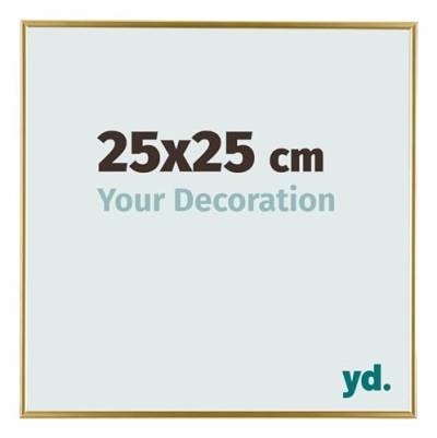 yd. Your Decoration - Bilderrahmen 25x25 cm - Gold - Bilderrahmen aus Kunststoff mit Acrylglas - Antireflex - 25x25 Rahmen - Evry von yd.