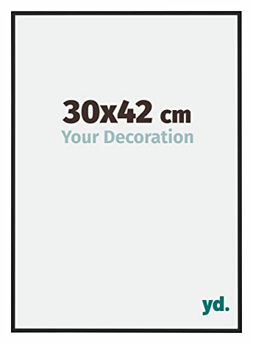 Your Decoration - Bilderrahmen 30x42 cm - Bilderrahmen aus Aluminium mit Acrylglas - Antireflex - Ausgezeichnete Qualität - Schwarz Matt - New York von yd.