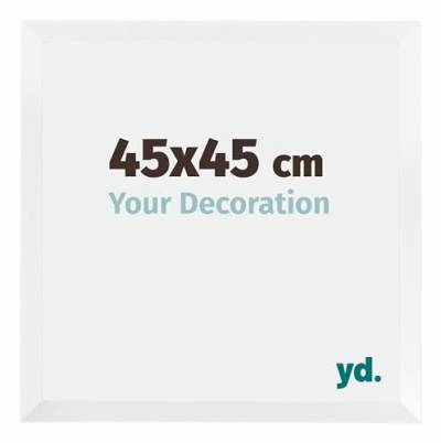 yd. Your Decoration - Bilderrahmen 45x45 cm - Weiß Matt - Bilderrahmen aus MDF mit Acrylglas - Antireflex - 45x45 Rahmen - Catania von yd.
