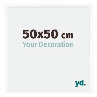 yd. Your Decoration - Bilderrahmen 50x50 cm - Weiß Hochglanz - Bilderrahmen aus Kunststoff mit Acrylglas - Antireflex - 50x50 Rahmen - Bordeaux von yd.