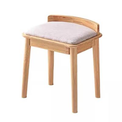 zxhrybh Schminktisch Stuhl, Minimalistischer für Hocker Schminktisch, Stoff-Schmink Stuhl, Schlafzimmer Stuhl für Schminktisch, für Sofa, Couchtisch, Wohnzimmer (Color : Wood Color) von zxhrybh