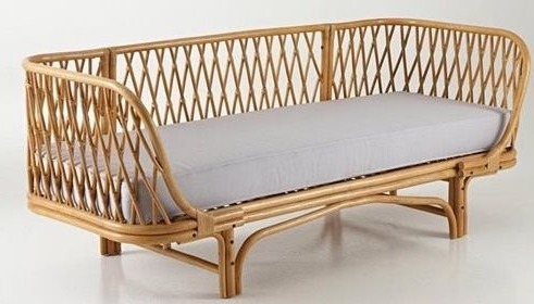 Sofa Kanapee Sofa Couch Polstermöbel Lounge Liege Ottomane Tagesbett Sessel Rattan Liegeinsel Lounge Liege Gartenliege Sonnenliege Garten Loungeliege Tagesbett dieses Hochwertige Sofa wird in Handarbeit auf Bali aus Rattan gefertigt und mit Polsterauflage von TARSHOPBALI