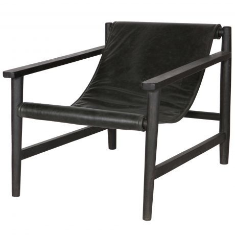 BePureHome Sling Sessel Leder schwarz von EIKORA