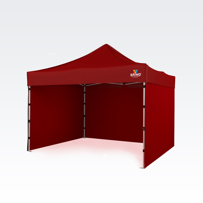 Faltzelt 3x3m Super Aluminium Rot von Brimo