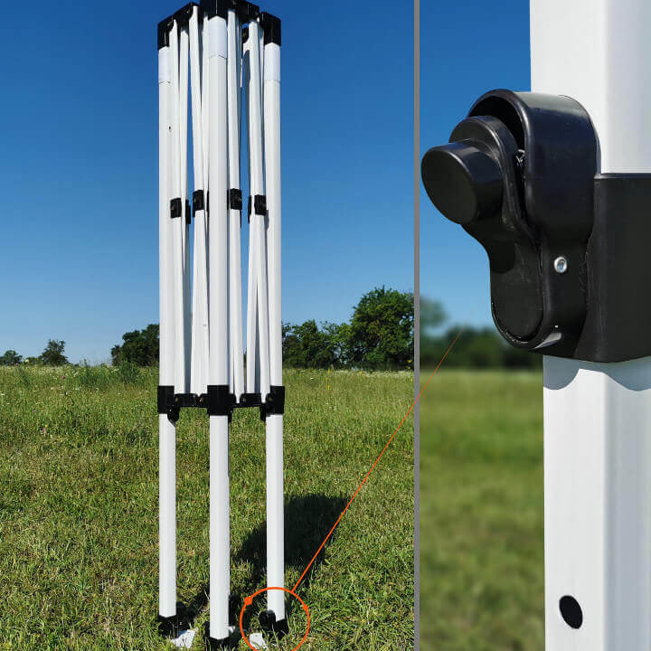 Faltzelt 2x2m ohne Dach Weiß Faltzelt 2x2m ohne Dach Weiß von Brimo