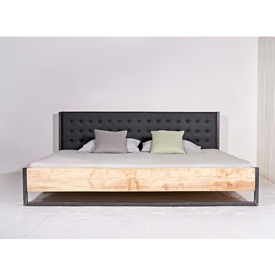 Industrial Bett mit Wandpaneel | BONNIEUX Industrial Bett mit Wandpaneel | BONNIEUX von JOHANENLIES