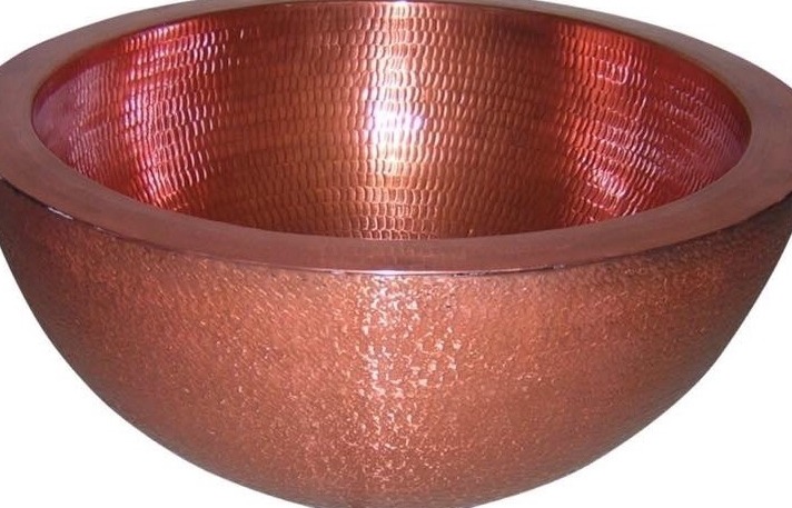 Waschbecken Kupfer Becken Handwaschbecken Aufsatzbecken Waschschale Waschbasin Kupferwaschbecken Kupferbecken Kupferbasin Wasch Schale Becken Kupferwaschbasin Küchenspüle Unterbaubecken Handwaschschale Sanitär Zubehör Bad Küche Luxus Design Dieses Waschbe von TARSHOPBALI