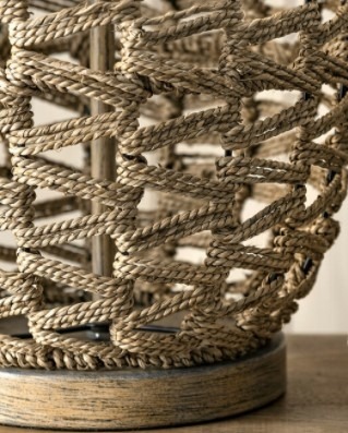 Basket Table Lamp With Shade, Desk Lamp, Table lamp, Home Décor von Indo Vintage Living