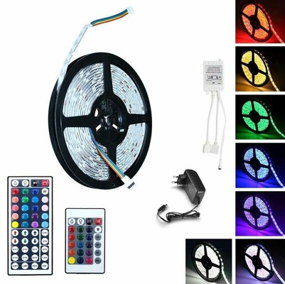 Hengda 1m-10m LED RGB Strip Streifen Lichtband Selbstklebend mit Fernbedienung Hengda 1m-10m LED RGB Strip Streifen Lichtband Selbstklebend mit Fernbedienung von HENGDA
