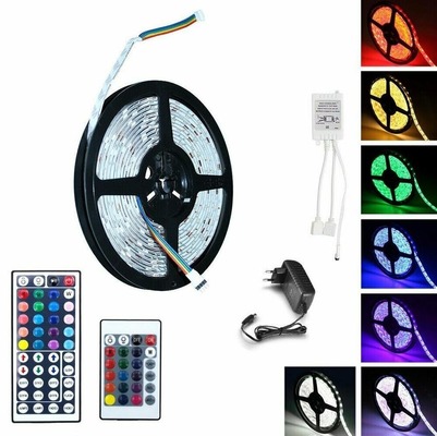 Hengda 1m-10m LED RGB Strip Streifen Lichtband Selbstklebend mit Fernbedienung von HENGDA