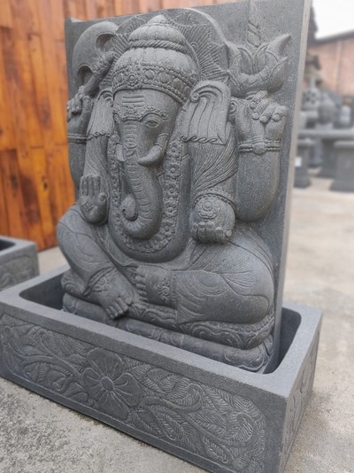 Ganesha Relief Brunnen Wasserspiel Springbrunnen Wasserwand Wandrelief Wand deco Wandschmuck von TARSHOPBALI