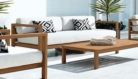 Sofa Lounge Gartenmöbel Terrasse Gartensofa Teakholz Loungesofa Couch Sitzmöbel Wohnzimmercouch von TARSHOPBALI