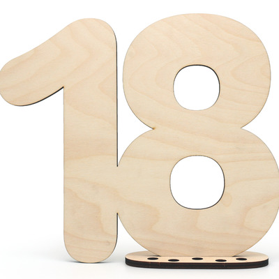 HAGEFOL Gästebuch Holz Deko Schild Zahl 18 - zum selbst beschriften als Geschenk mit Ständer und Geburtstagskerzenhalter - für 18 Geburtstag Deko, 18 Jahre Jubiläum oder Hochzeit HAGEFOL Gästebuch Holz Deko Schild Zahl 18 - zum selbst beschriften als Geschenk mit Ständer und Geburtstagskerzenhalter - für 18 Geburtstag Deko, 18 Jahre Jubiläum oder Hochzeit von HAGEFOL