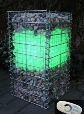 Led Licht für Gabionen dimmbar Zaun Licht LED 85cm länge 360° grün Steinmauer Led Licht für Gabionen dimmbar Zaun Licht LED 85cm länge 360° grün Steinmauer von Lichtidee-de