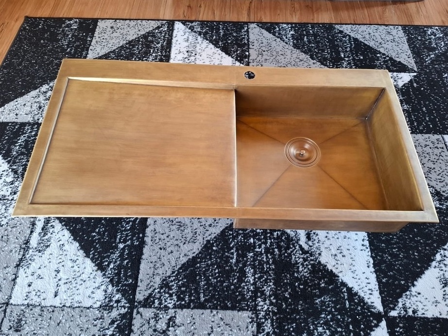 Spülbecken Küchenspüle Messing Becken Einbaubecken Spüle Küchenspülbecken Messingbecken nach Skizze von TARSHOPBALI