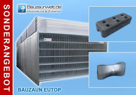Bauzaun EUTOP inkl. Standfuß und Verbinder 20er Set Bauzaun EUTOP inkl. Standfuß und Verbinder 20er Set von Bauzaunwelt