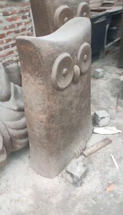 Skulptur Eule Vogel Steinskulptur Tier Statue Eulen Vögel Stein Tierskulptur Garten Dekoration von TARSHOPBALI