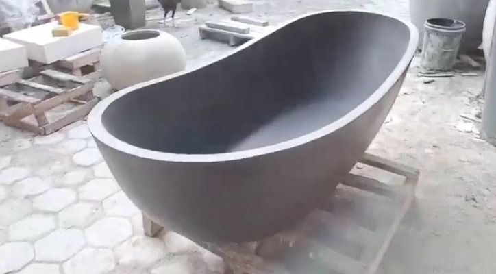 Badewanne Freistehende Bad Wanne Terrazzo Stein Indoorbadewanne Steinwanne Gartenwanne von TARSHOPBALI