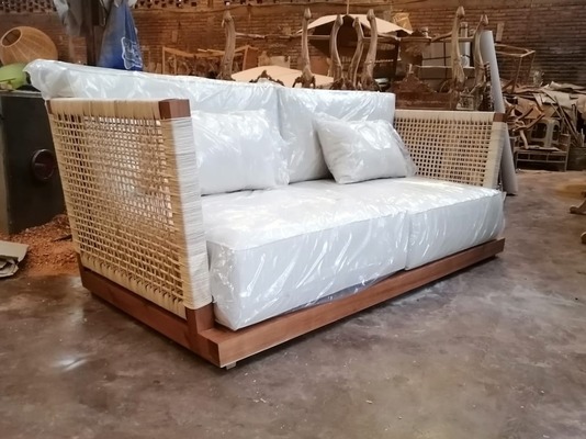 Sofa Couch Lounge Sitzmöbel Natur Rattan Garten Loungesofa Gartensofa Loungemöbel Gartenmöbel von TARSHOPBALI