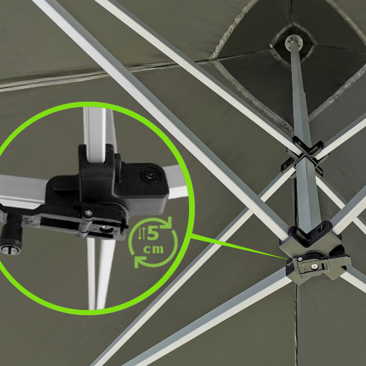 Partyzelt 3x6m Super Aluminium Rot von Brimo