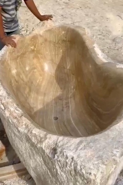 Badewanne Freistehende Bad Wanne Onyx Marmor Natur Steinwanne Becken Natursteinbadewanne Badewanne Freistehende Bad Wanne Onyx Marmor Natur Steinwanne Becken Natursteinbadewanne von TARSHOPBALI