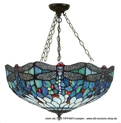 EXTRA-Modell! ø 50cm. Klassische TIFFANY-Hänge-Ampel, unsere umfangreiche Serie DRAGONFLY-BLUE EXTRA-Modell! ø 50cm. Klassische TIFFANY-Hänge-Ampel, unsere umfangreiche Serie DRAGONFLY-BLUE von STIL-EXCLUSIV
