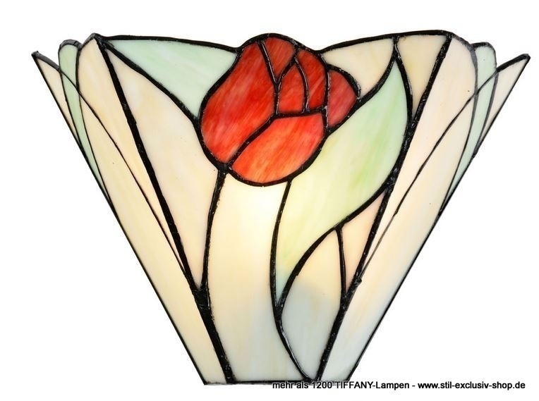 Design-TIFFANY-Wandlampe TULIP.              Design= GJV-Glaskunst-Studio. von STIL-EXCLUSIV