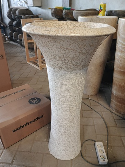 Waschbeckensäule Marmor Steinwaschbeckensäule Handwaschbeckensäule Waschbecken Handwaschbecken von TARSHOPBALI