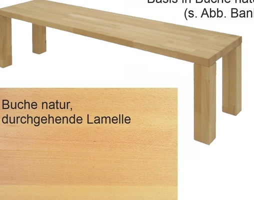 Sitzbank LINDA - L 140 cm, Massivholz Buche Sitzbank LINDA - L 140 cm, Massivholz Buche von Edelsternchen
