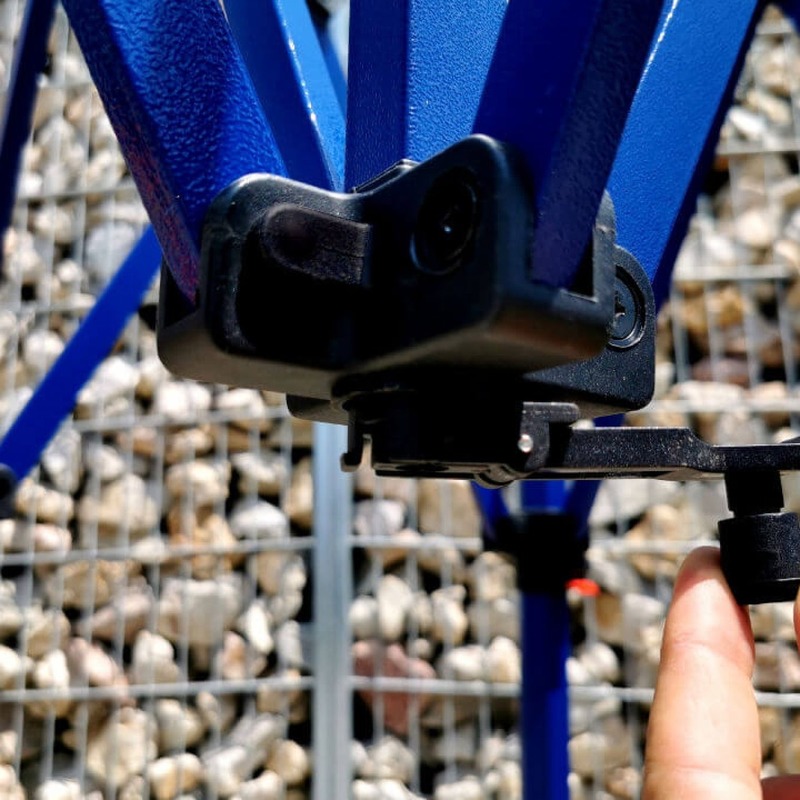 Laube 3x3m Exclusive Stahl Blau von Brimo