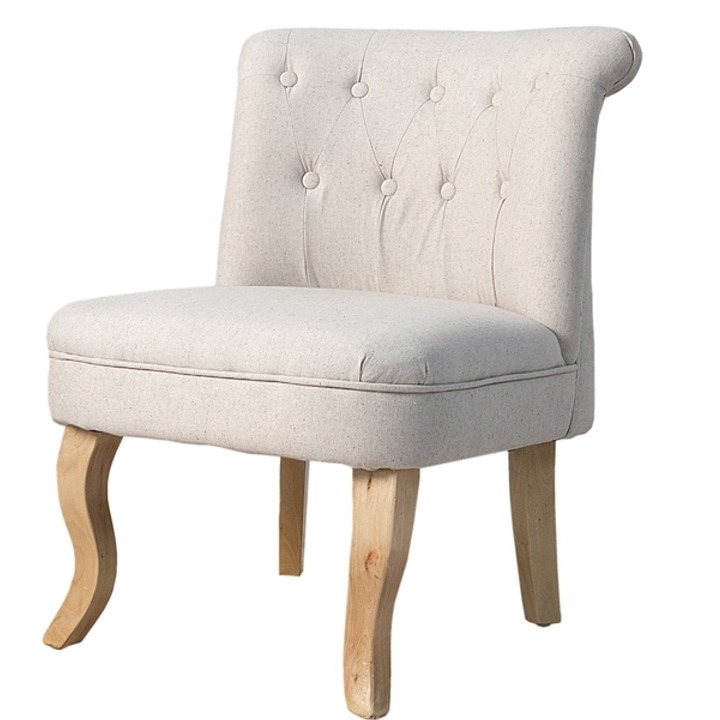 Retrosessel Design Sessel Boudoir Leinen beige mit Knopfheftung Retrosessel Design Sessel Boudoir Leinen beige mit Knopfheftung von livingart24.de