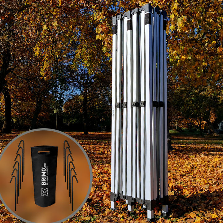 Partyzelt 3x6m Super Aluminium Rot von Brimo