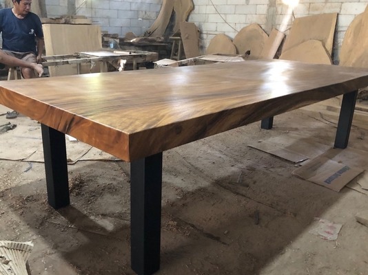 Tisch Baumscheibentisch Esstisch Konferenztisch Gartentisch Holztisch Rittertafel Massiv Suar Holz von TARSHOPBALI