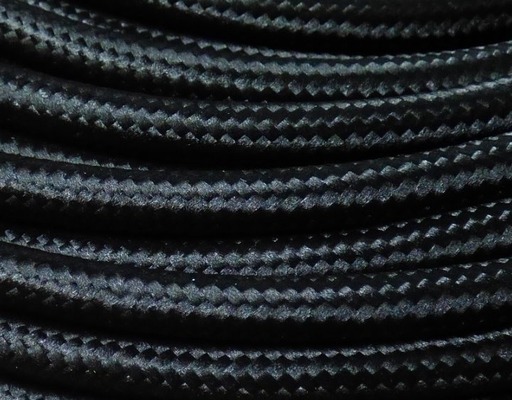Textil ummanteltes Kabel schwarz 3x0,75qmm Textil ummanteltes Kabel schwarz 3x0,75qmm von Lichtidee-de