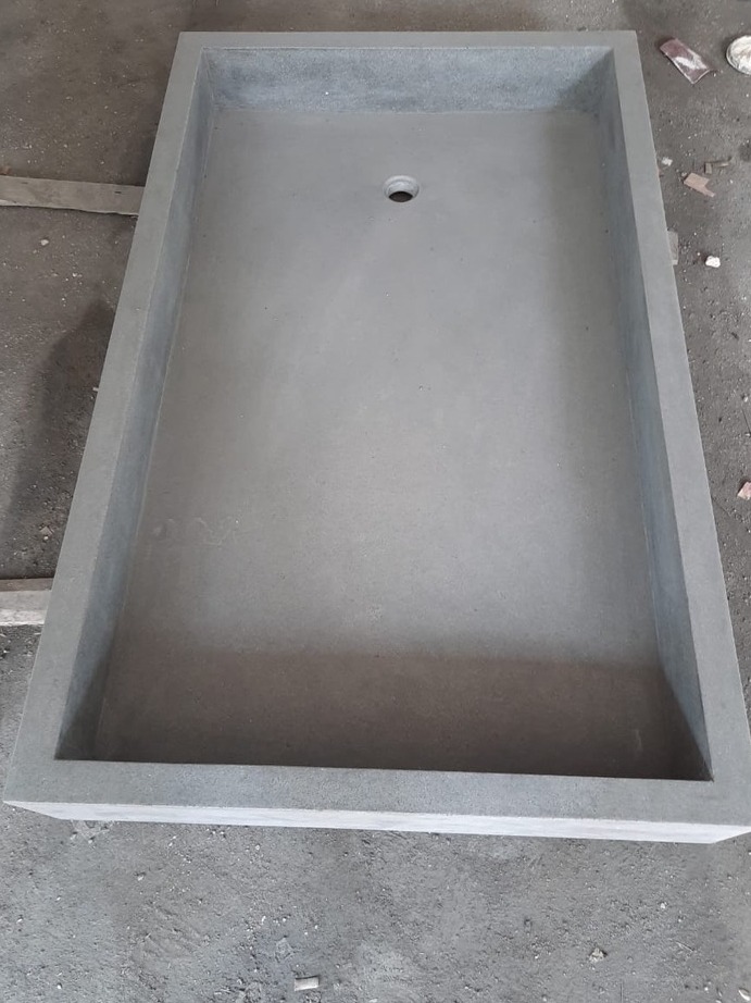 Duschwanne Terrazzo Stein Duschplatte Duschtasse Brausewanne Duschbecken Bad Dusche hoher Rand von TARSHOPBALI