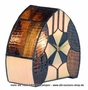 Ausgefallene TIFFANY-Tischlampen-UHR, aus unserer Serie PARABOLA. Design= GJV-Glaskunst-Studio. Ausgefallene TIFFANY-Tischlampen-UHR, aus unserer Serie PARABOLA. Design= GJV-Glaskunst-Studio. von STIL-EXCLUSIV