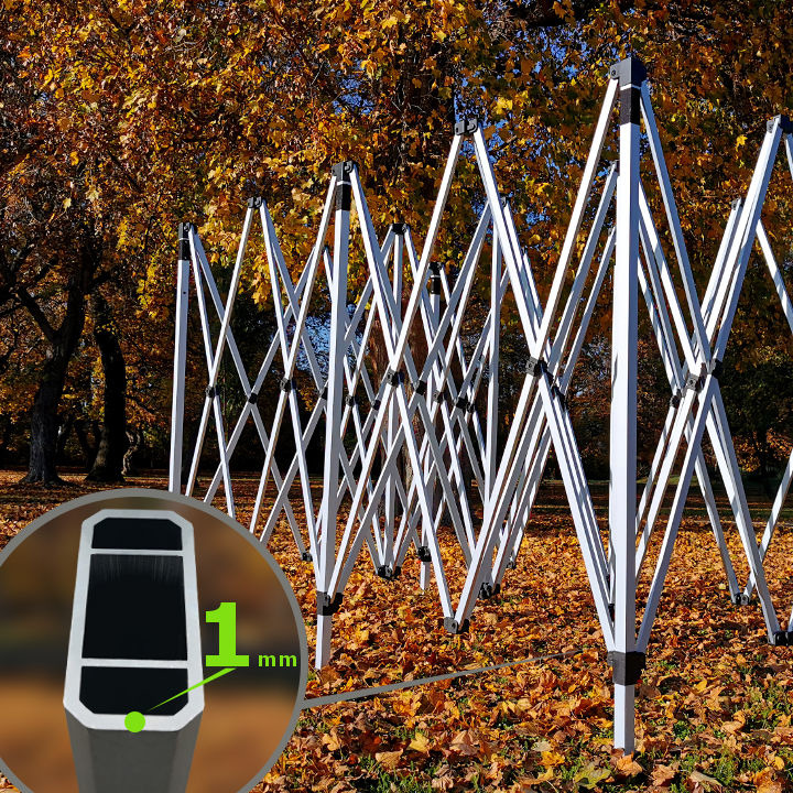 Partyzelt 3x6m Super Aluminium Rot von Brimo