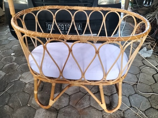 Babywiege Rattanbett Baby Wiege Natur Rattan Babybett Kinderzimmerbett Kinderbett mit Matratze von TARSHOPBALI