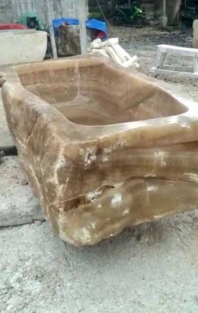 Badewanne Freistehende Onyx Marmor Stein Wanne Pool Steinwanne Becken freistehend Natursteinwanne Badewanne Freistehende Onyx Marmor Stein Wanne Pool Steinwanne Becken freistehend Natursteinwanne von TARSHOPBALI