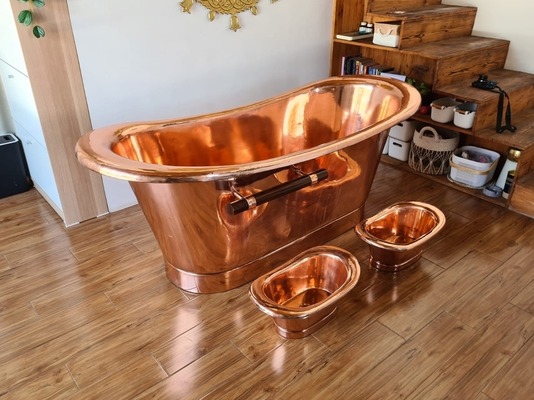 SET Freistehende Badewanne Kupfer Bad Wanne mit 2 Waschbecken Kupferbadewanne Becken Kupferbadwanne SET Freistehende Badewanne Kupfer Bad Wanne mit 2 Waschbecken Kupferbadewanne Becken Kupferbadwanne von TARSHOPBALI