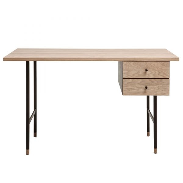 Schreibtisch in Eiche/Schwarz mit zwei Schubladen Schreibtisch in Eiche/Schwarz mit zwei Schubladen von EIKORA