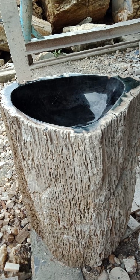 Waschbeckensäule Fossil Versteinertes Holz Handwaschbeckensäule Waschbecken Säule Standwaschbecken von TARSHOPBALI