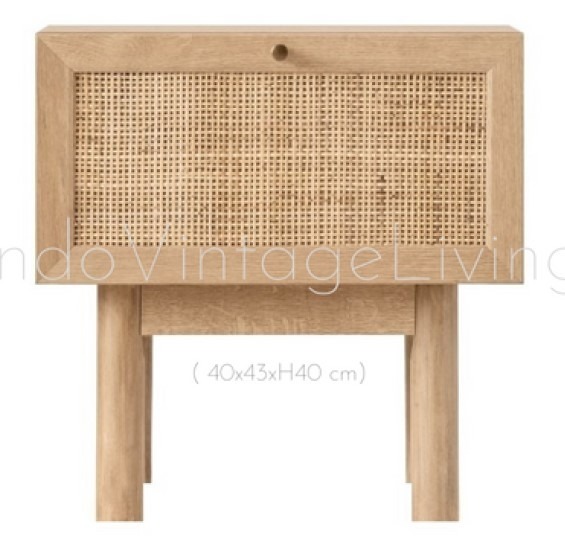 Side Table 1 Drawer von Indo Vintage Living