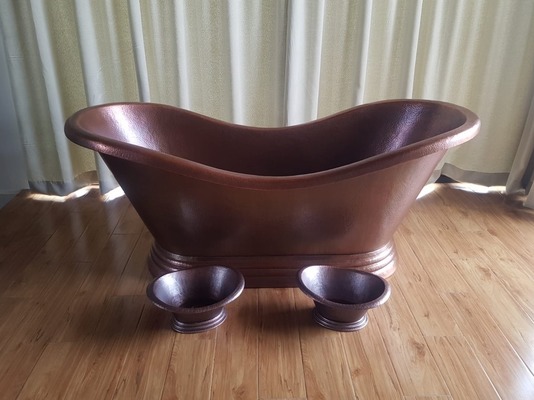 SET Freistehende Badewanne Kupfer Bad Wanne mit 2 Waschbecken Kupferwanne Becken Badewannen SET Freistehende Badewanne Kupfer Bad Wanne mit 2 Waschbecken Kupferwanne Becken Badewannen von TARSHOPBALI