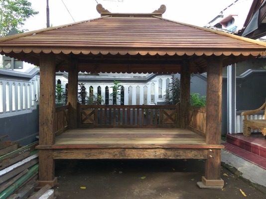 Gazebo Gartenlaube Pavilion Teak Holz Haus Holzhaus Garten Laube Gartenpavilion Pergola von TARSHOPBALI