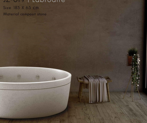 Whirlpool Badewanne Freistehende Wanne Terrazzo Steinwanne Becken Badetopf Badewannen Gartenpool Aussenwanne Sanitär Oval Bad Freistehend Wannen Spa Terrazzo Stein Resin Whirl Pool Steinwannen Aussenwannen Gartenbadewanne Diese Wanne wird von Hand von TARSHOPBALI