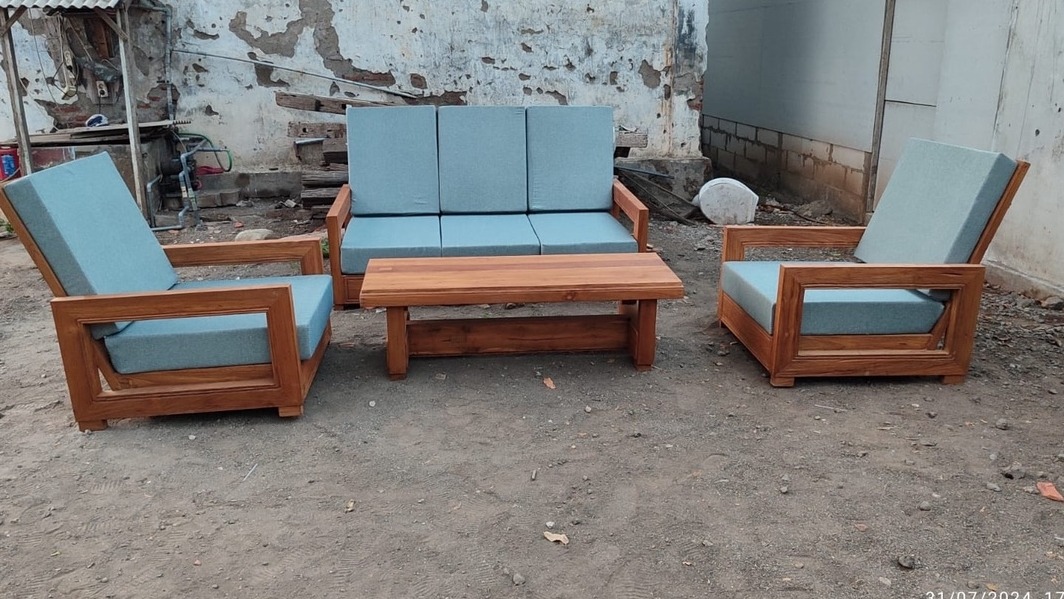 Gartensitzgruppe Teakholz Outdoor Lounge Sitzgruppe Sofa Outdoorsitzgruppe Loungemöbel Gartenmöbel von TARSHOPBALI