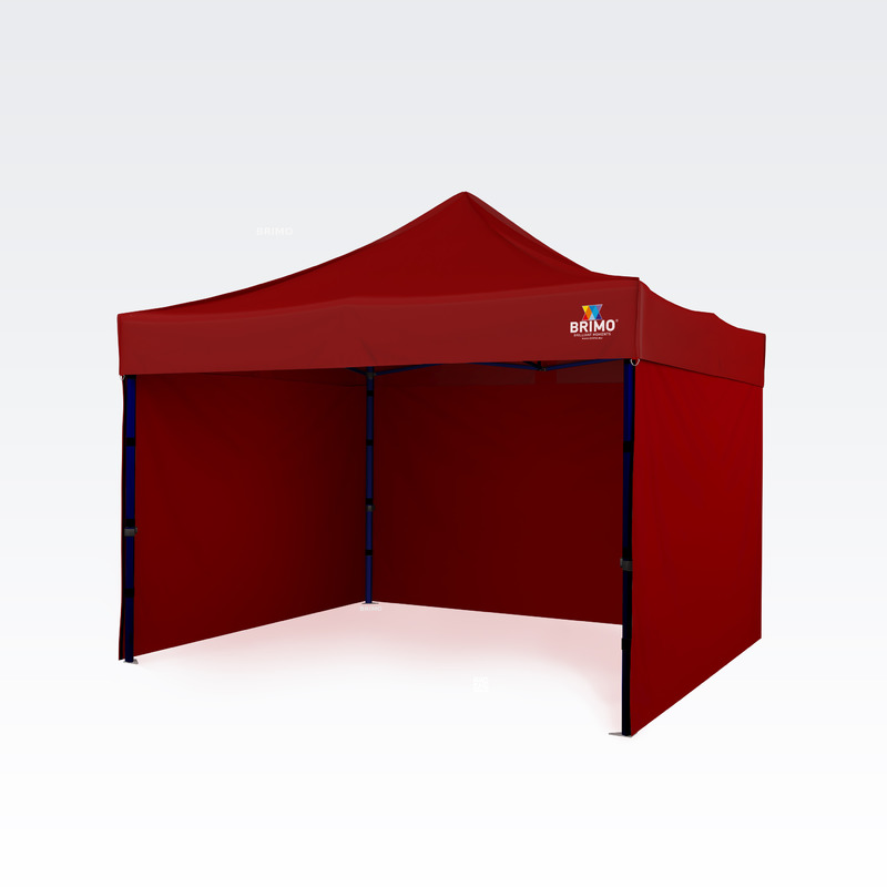 Faltzelt 3x3m Exclusive Stahl Rot von Brimo